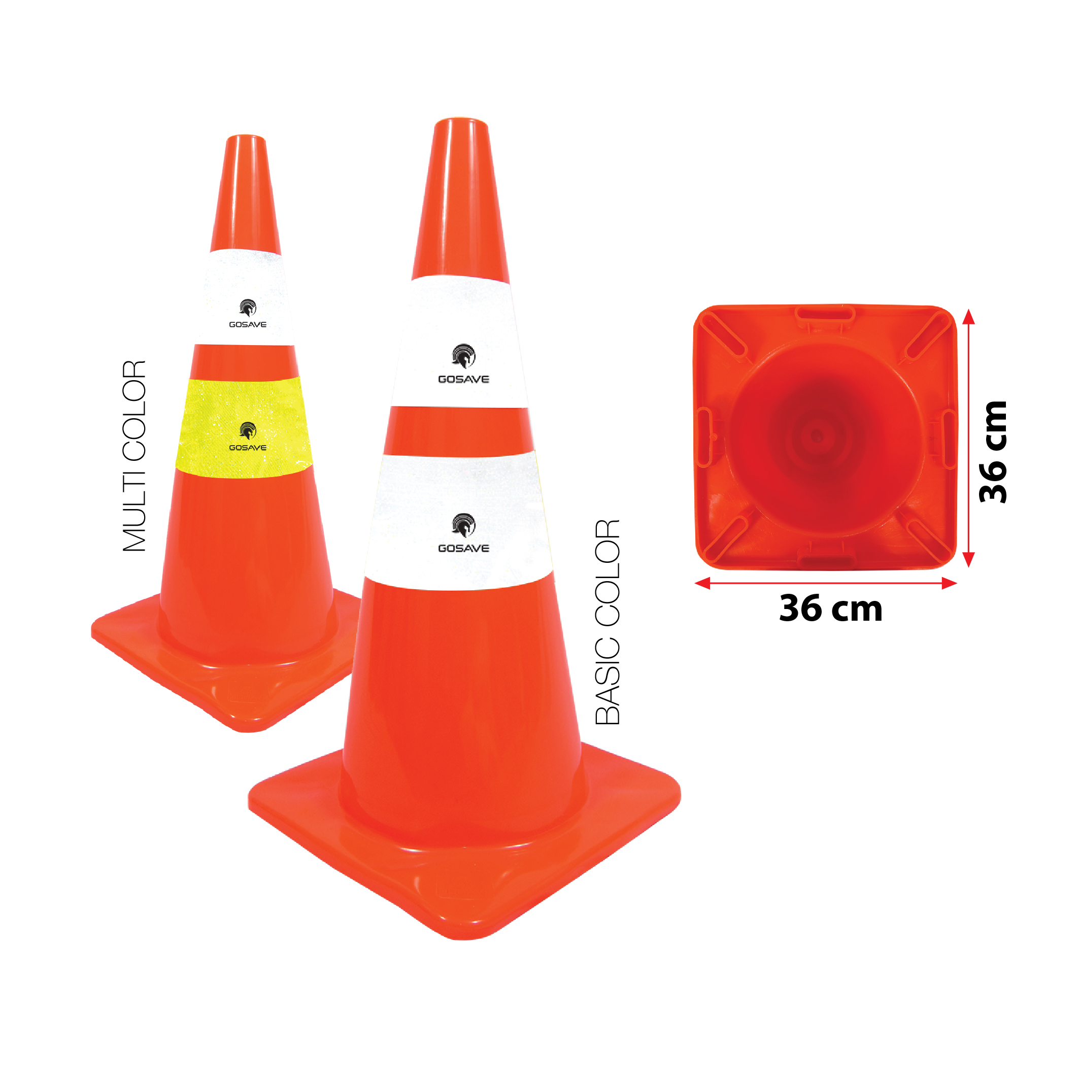 GOSAVE TRAFFIC CONE 70 CM